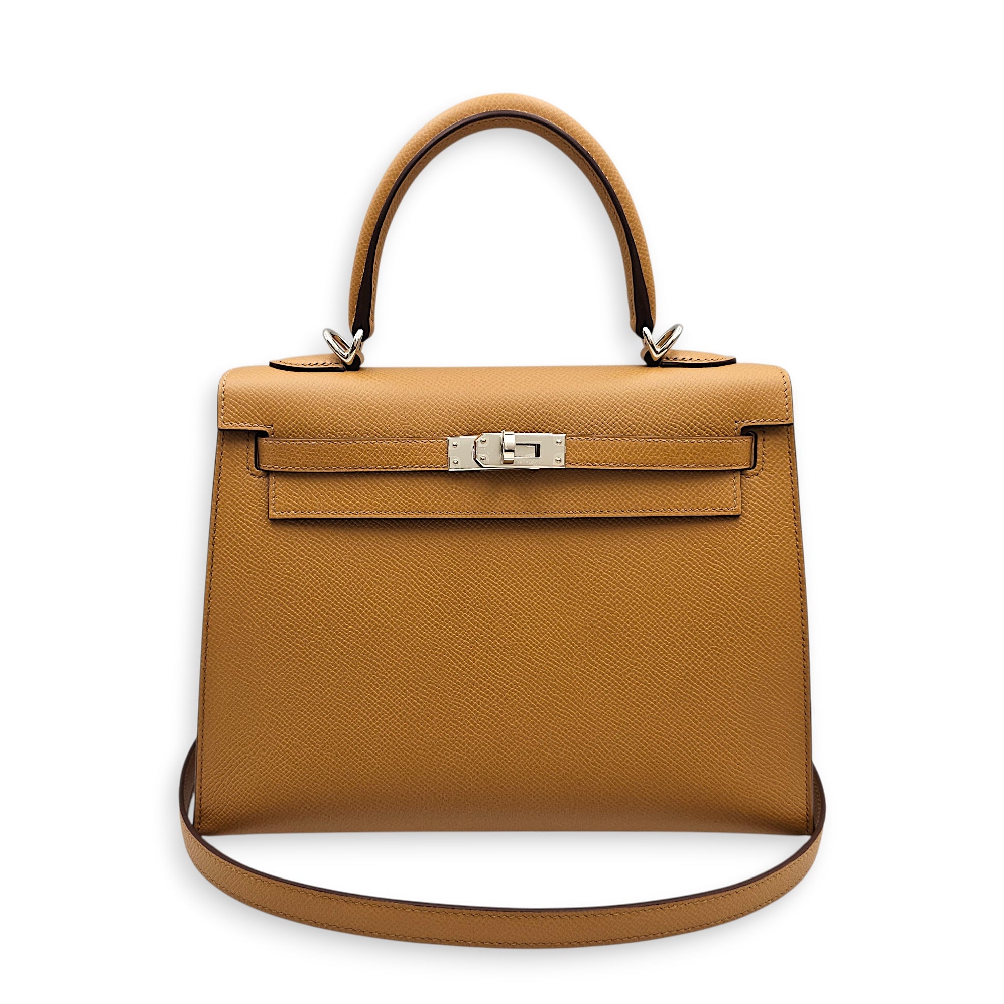 Sellier Kelly 25 Biscuit in Epsom Palladium hardware CL2512-18091 3