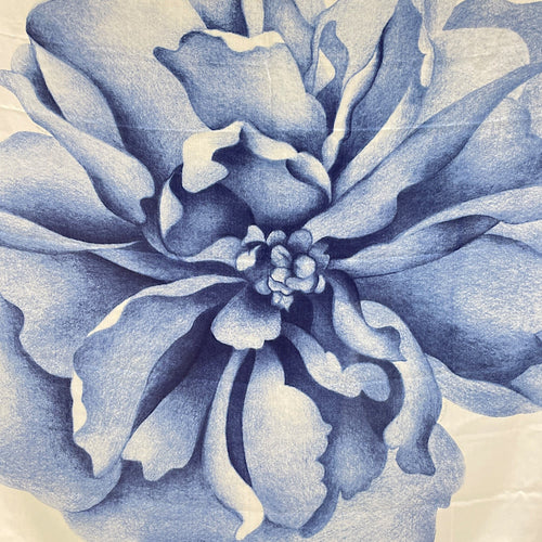 Une Rose Pour Alma 140 Blue/Creme Shawl CL2512-18163 2