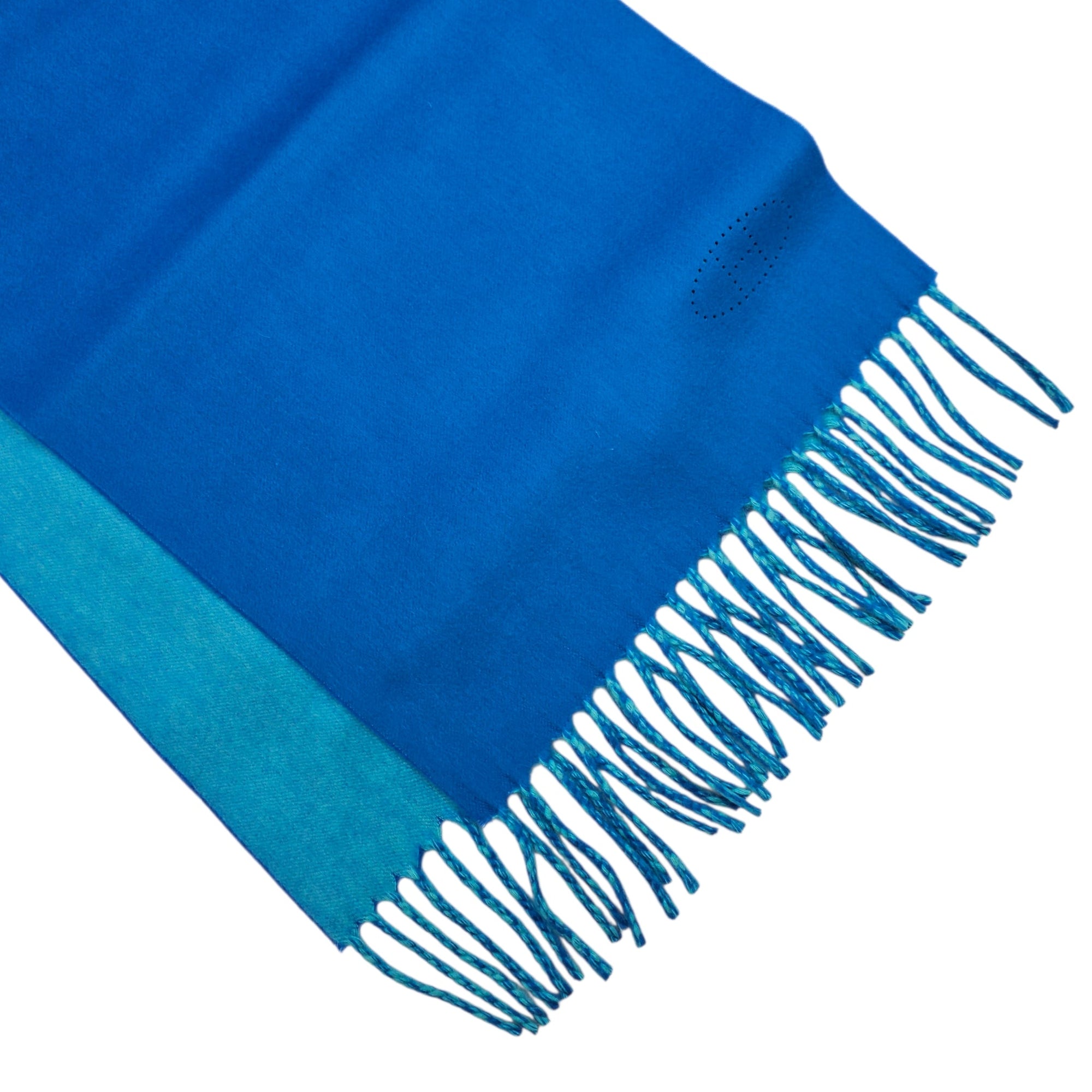 Evelyne 30cm x 160cm Cobalt/Menthol Reversible Shawl in Cashmere CL2512-18175 2
