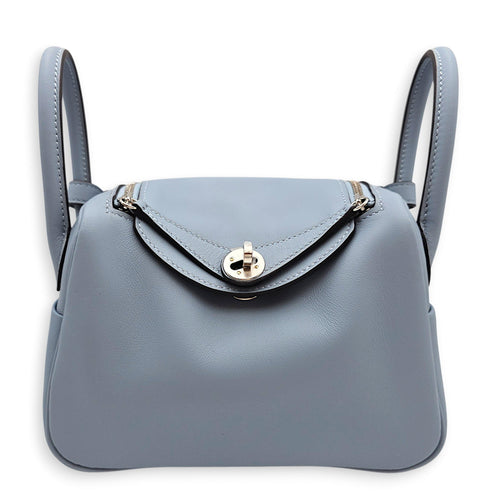 Lindy II Mini Blue Lin in Swift Palladium hardware CL2512-18197 1