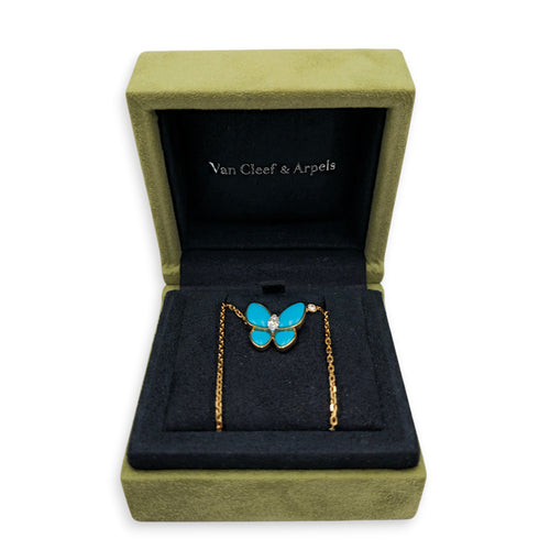 Two Butterfly Necklace in Turquoise CL2512-18206 3
