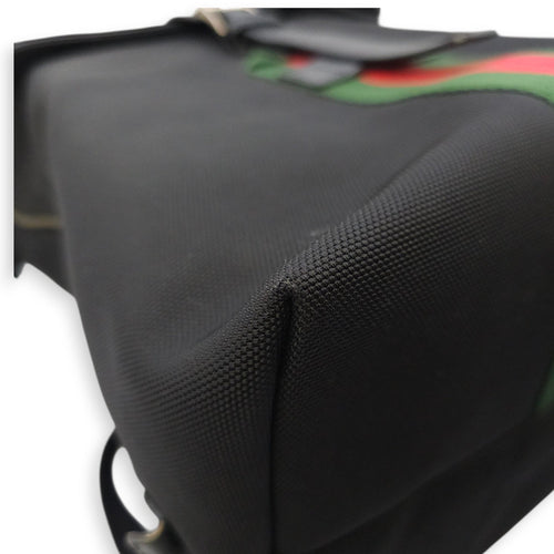 Techno Black Backpack in Canvas Silver hardware CL2512-18254 11