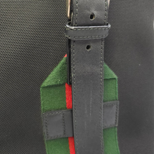 Techno Black Backpack in Canvas Silver hardware CL2512-18254 19