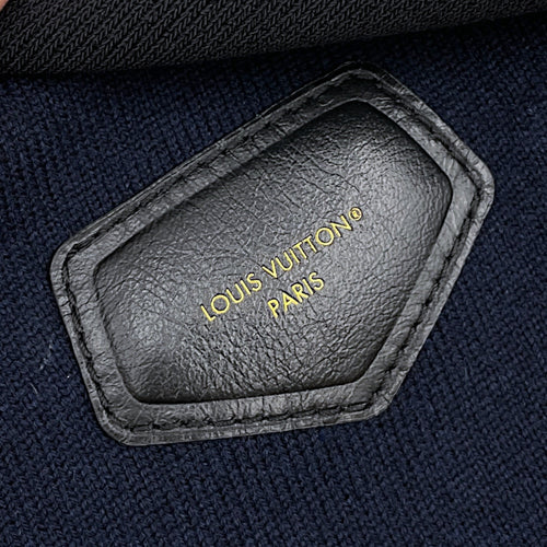 LV Navy Blue & Black Leather -paneled Skirt XS Blue Ready-To-Wear in Polyester CL2512-18259 4