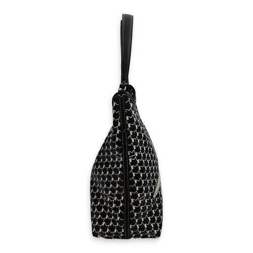 Labubu Hobo Black Shoulder Bag in Canvas Silver hardware CL2512-18271 3