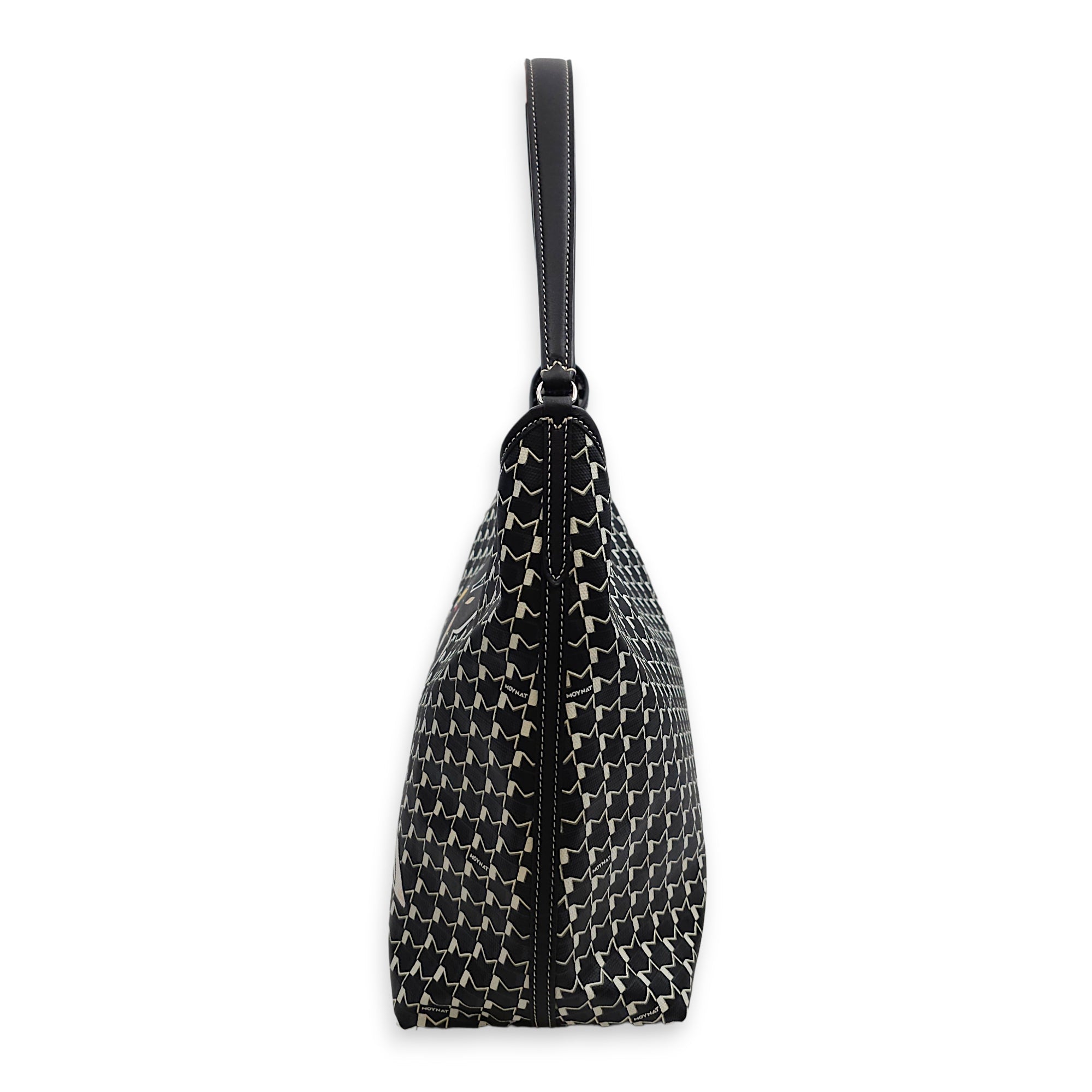Labubu Hobo Black Shoulder Bag in Canvas Silver hardware CL2512-18271 4