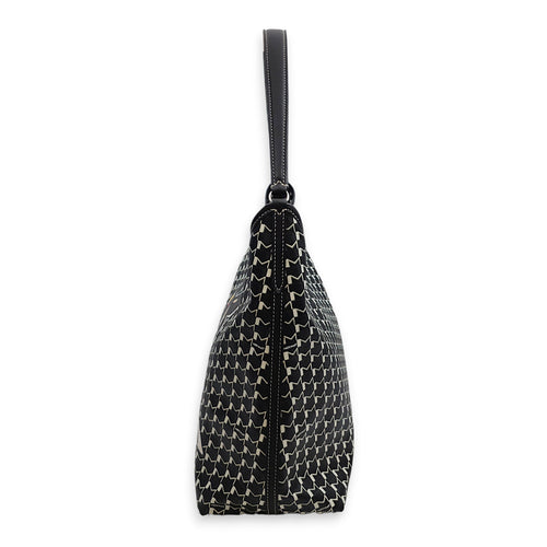 Labubu Hobo Black Shoulder Bag in Canvas Silver hardware CL2512-18271 4