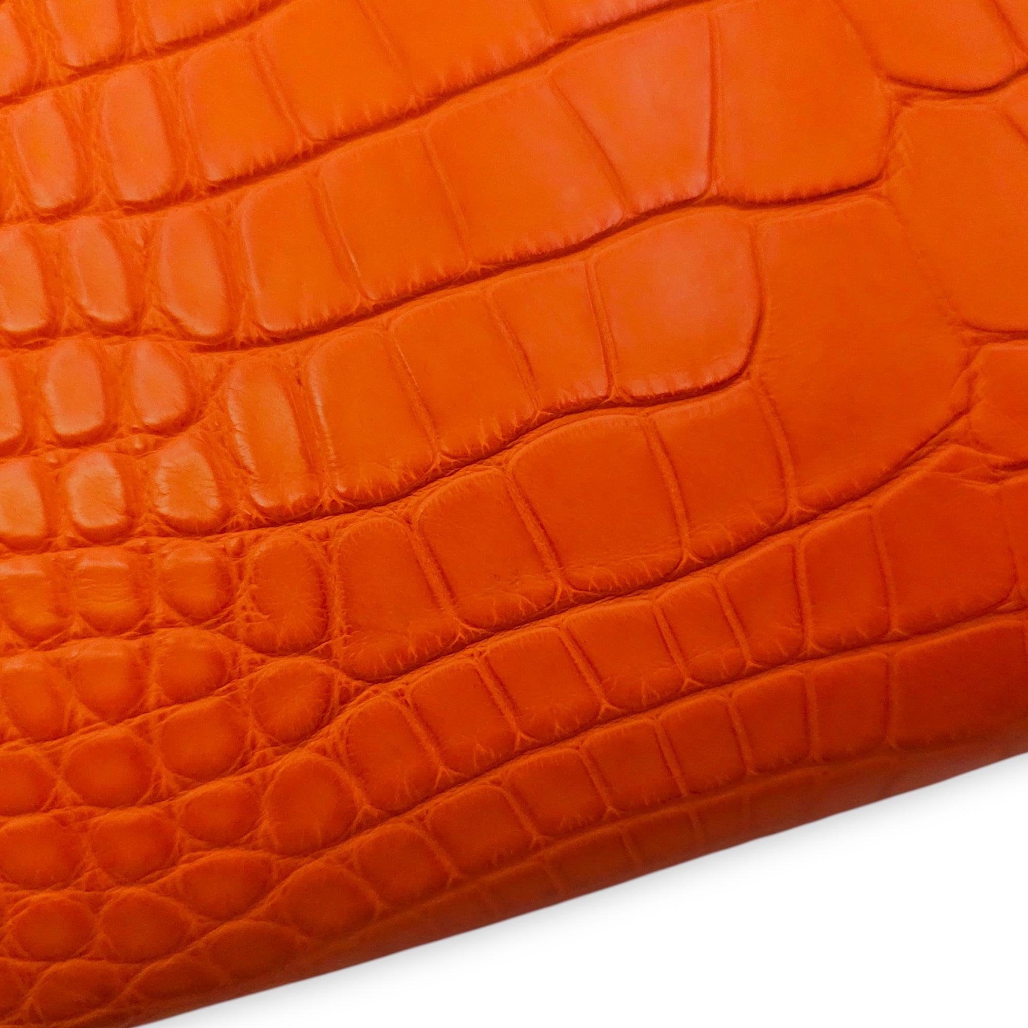 Kelly 32 Orange in Matte Alligator Gold hardware CL2601-18291 14