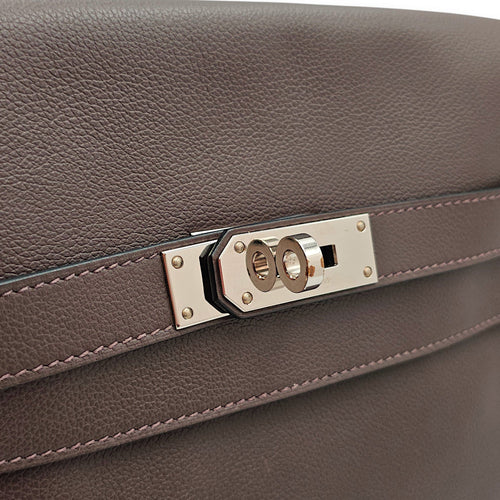 Kelly Messenger PM Ecorce in Evercolor Palladium hardware CL2601-18294 7