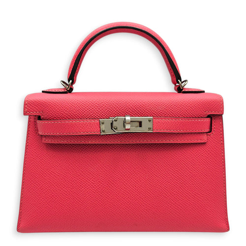 Sellier Kelly 20 Rose Azalea in Epsom Palladium hardware CL2601-18298 1