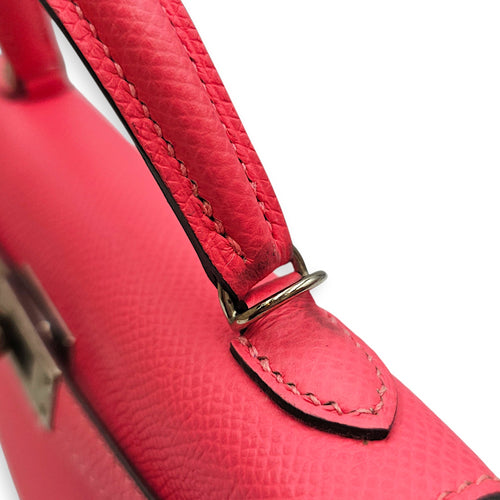 Sellier Kelly 20 Rose Azalea in Epsom Palladium hardware CL2601-18298 10