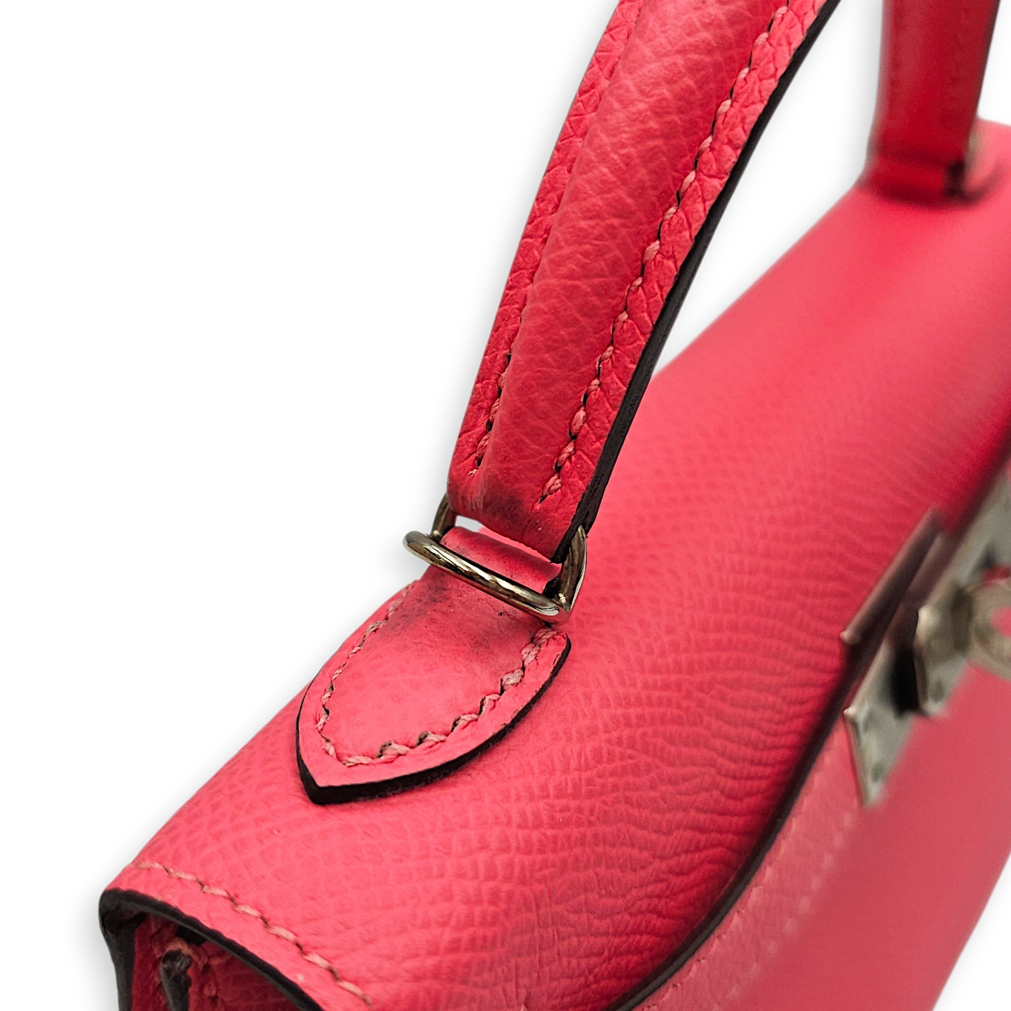 Sellier Kelly 20 Rose Azalea in Epsom Palladium hardware CL2601-18298 11