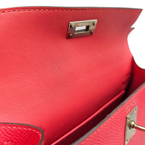 Sellier Kelly 20 Rose Azalea in Epsom Palladium hardware CL2601-18298 7