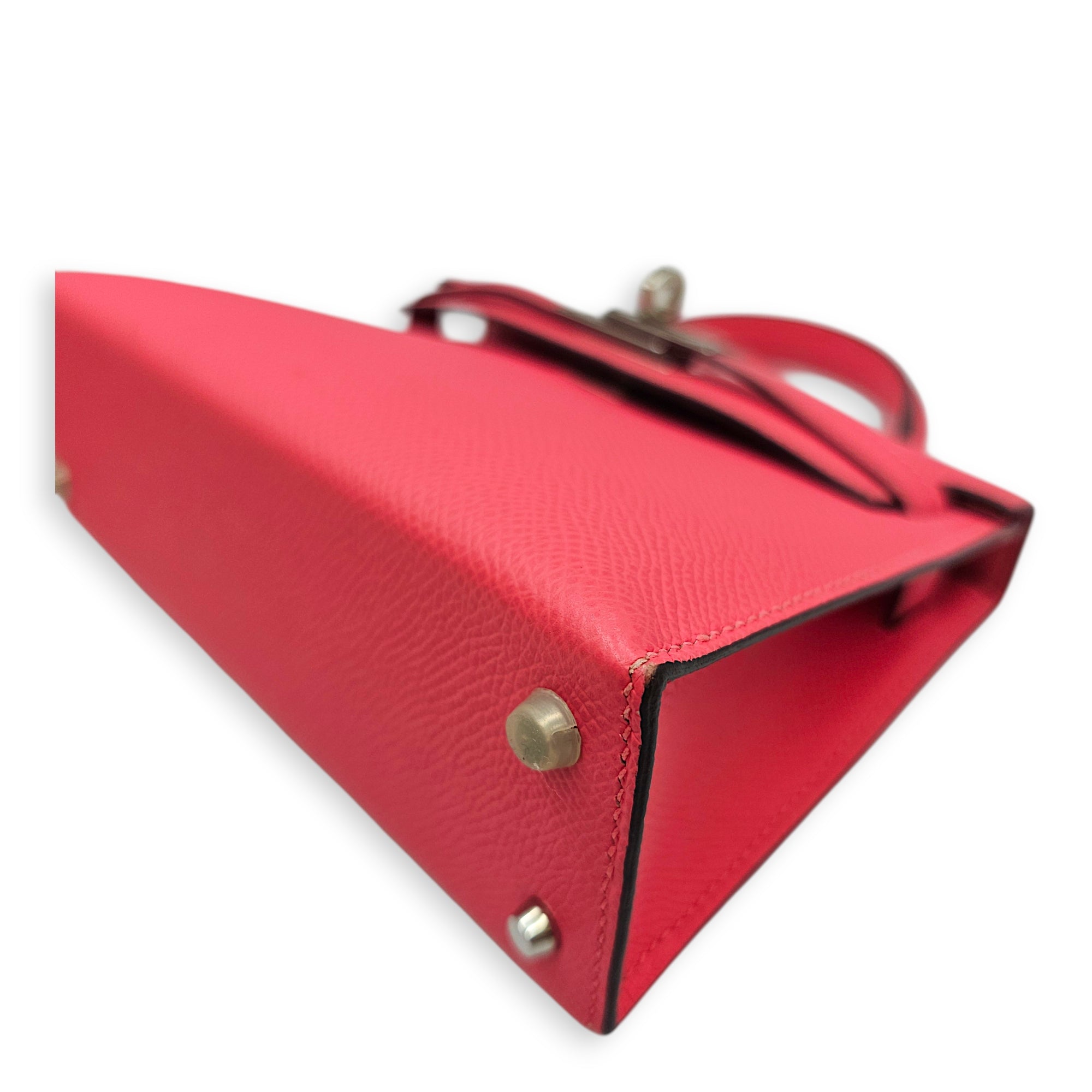 Sellier Kelly 20 Rose Azalea in Epsom Palladium hardware CL2601-18298 8