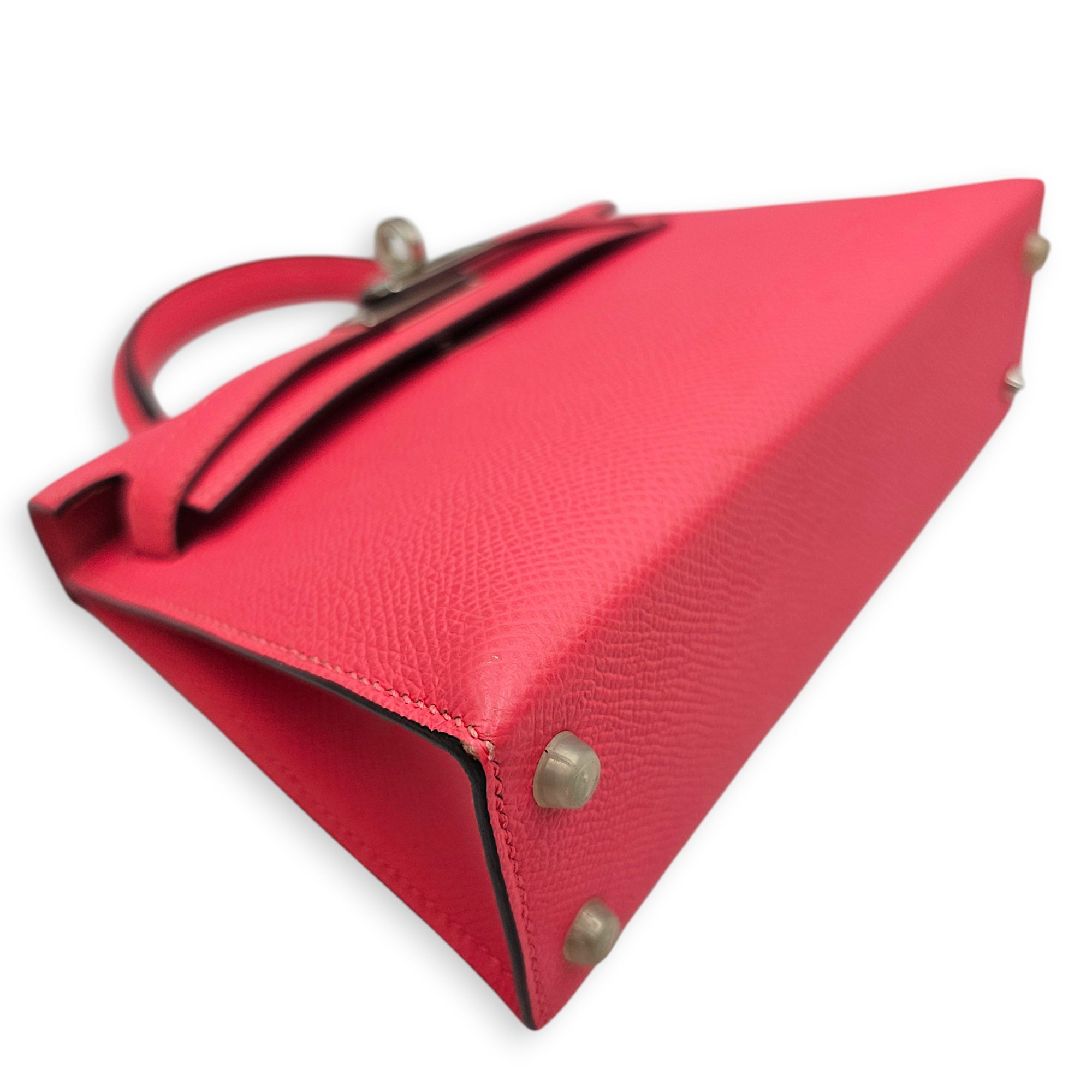 Sellier Kelly 20 Rose Azalea in Epsom Palladium hardware CL2601-18298 9