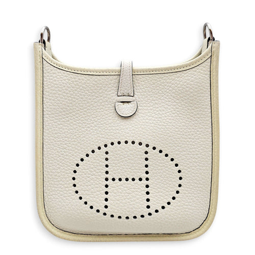 Evelyne Mini New white in Clemence Palladium hardware CL2601-18302 1