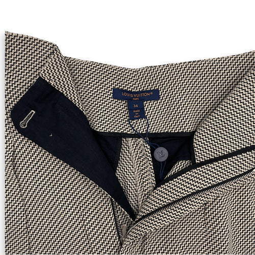 LV Wavy Presbyopic Leather Slacks 34 Black Ready-To-Wear in Viscose CL2601-18303 3