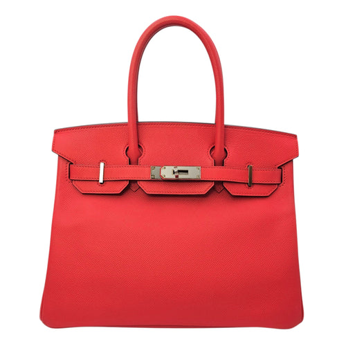 Birkin 30 Rouge Tomate in Epsom Palladium hardware CL2601-18307 1