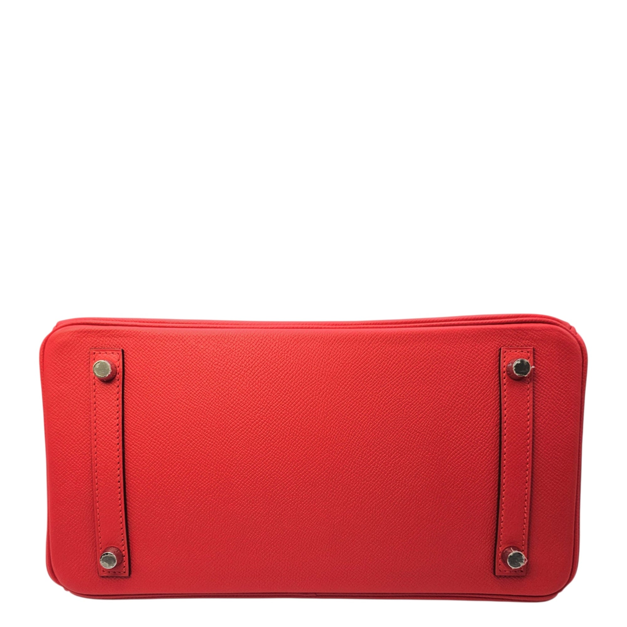 Birkin 30 Rouge Tomate in Epsom Palladium hardware CL2601-18307 5