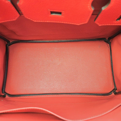 Birkin 30 Rouge Tomate in Epsom Palladium hardware CL2601-18307 6
