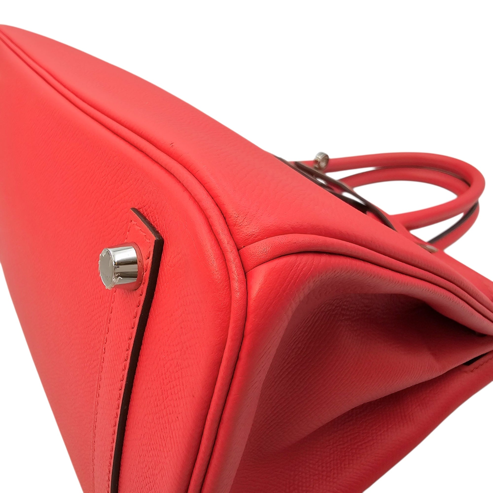 Birkin 30 Rouge Tomate in Epsom Palladium hardware CL2601-18307 7