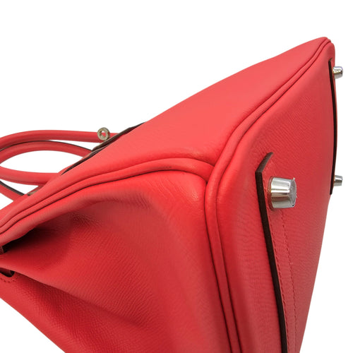 Birkin 30 Rouge Tomate in Epsom Palladium hardware CL2601-18307 8