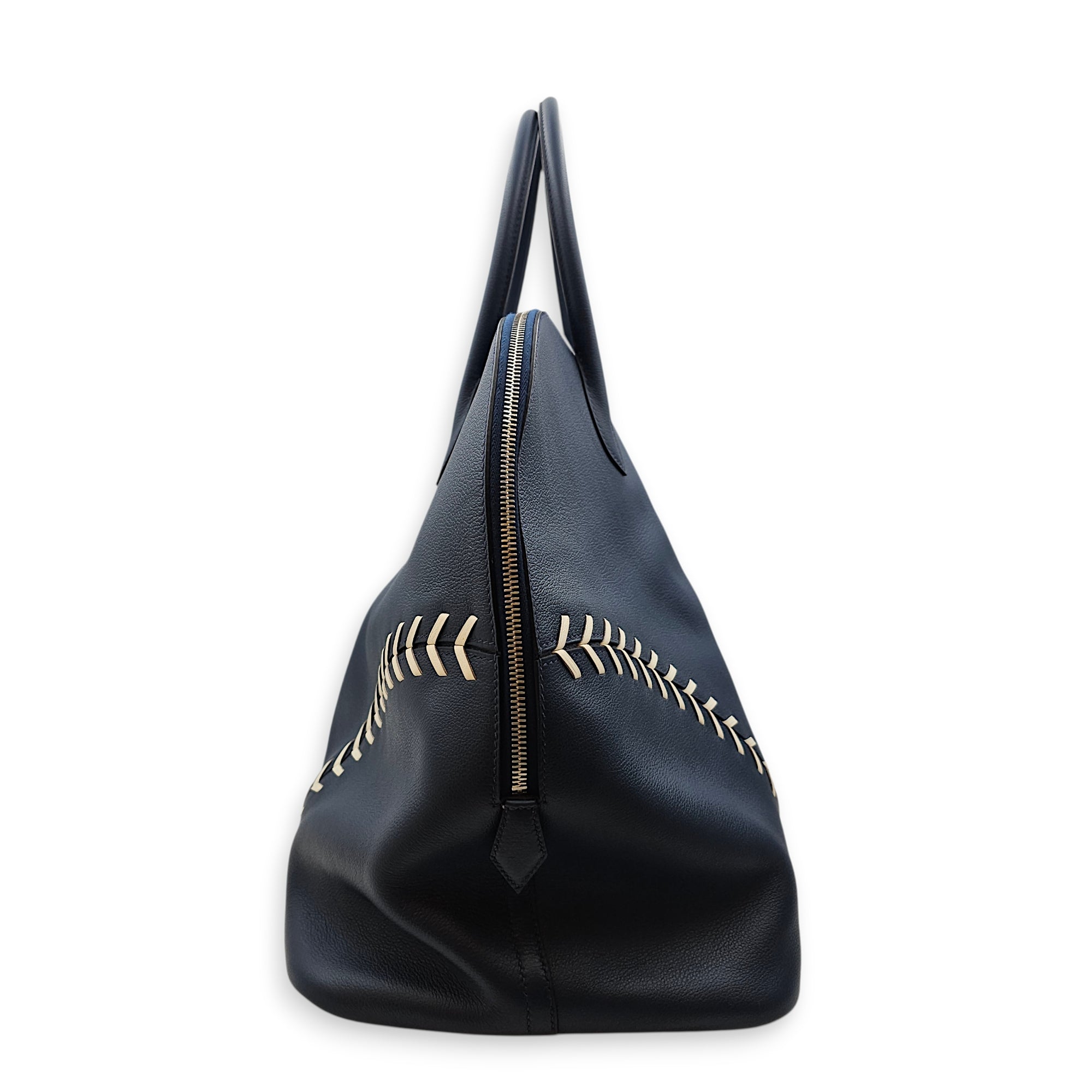 Bolide 1923 Baseball 45 Blue de malte/Blanc in Evercolor Palladium hardware CL2601-18312 4