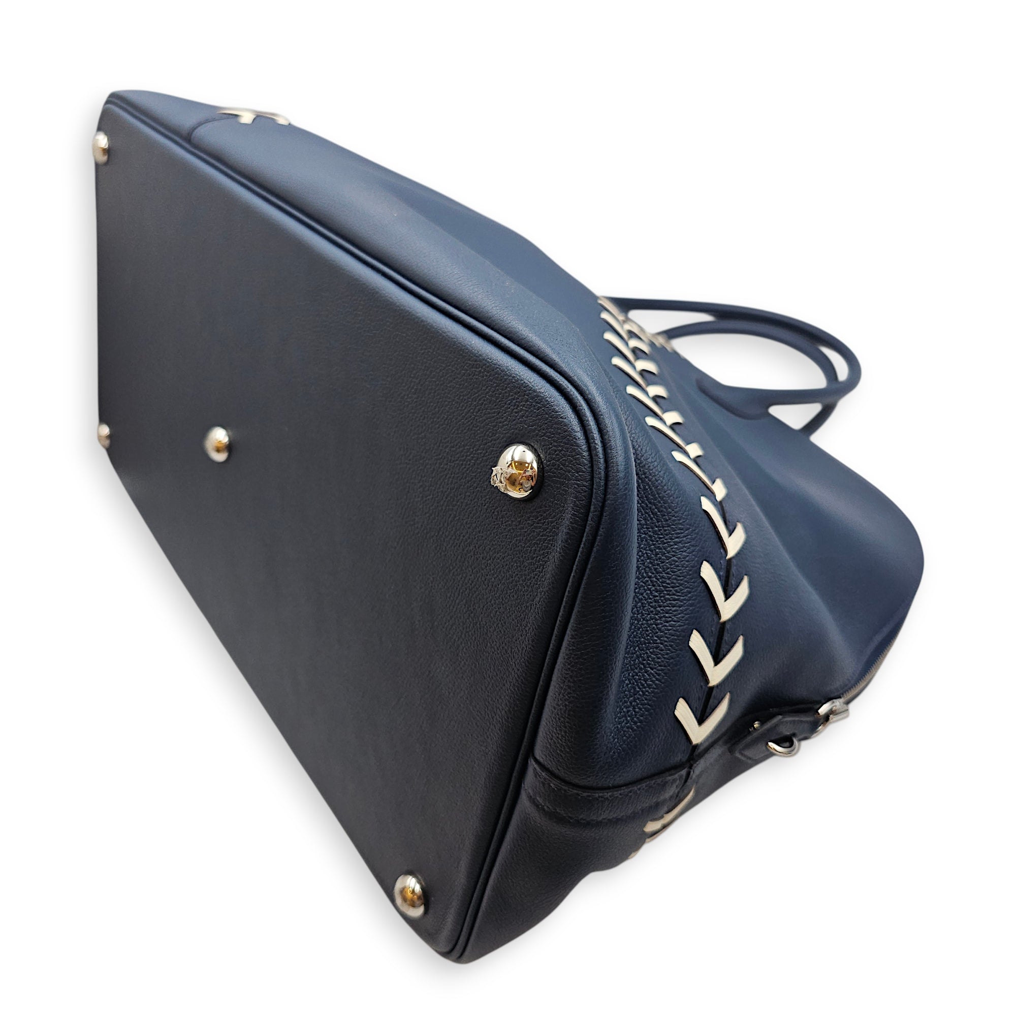 Bolide 1923 Baseball 45 Blue de malte/Blanc in Evercolor Palladium hardware CL2601-18312 9