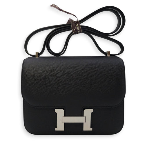 Constance 18 Black in Epsom Palladium hardware CL2601-18345 1