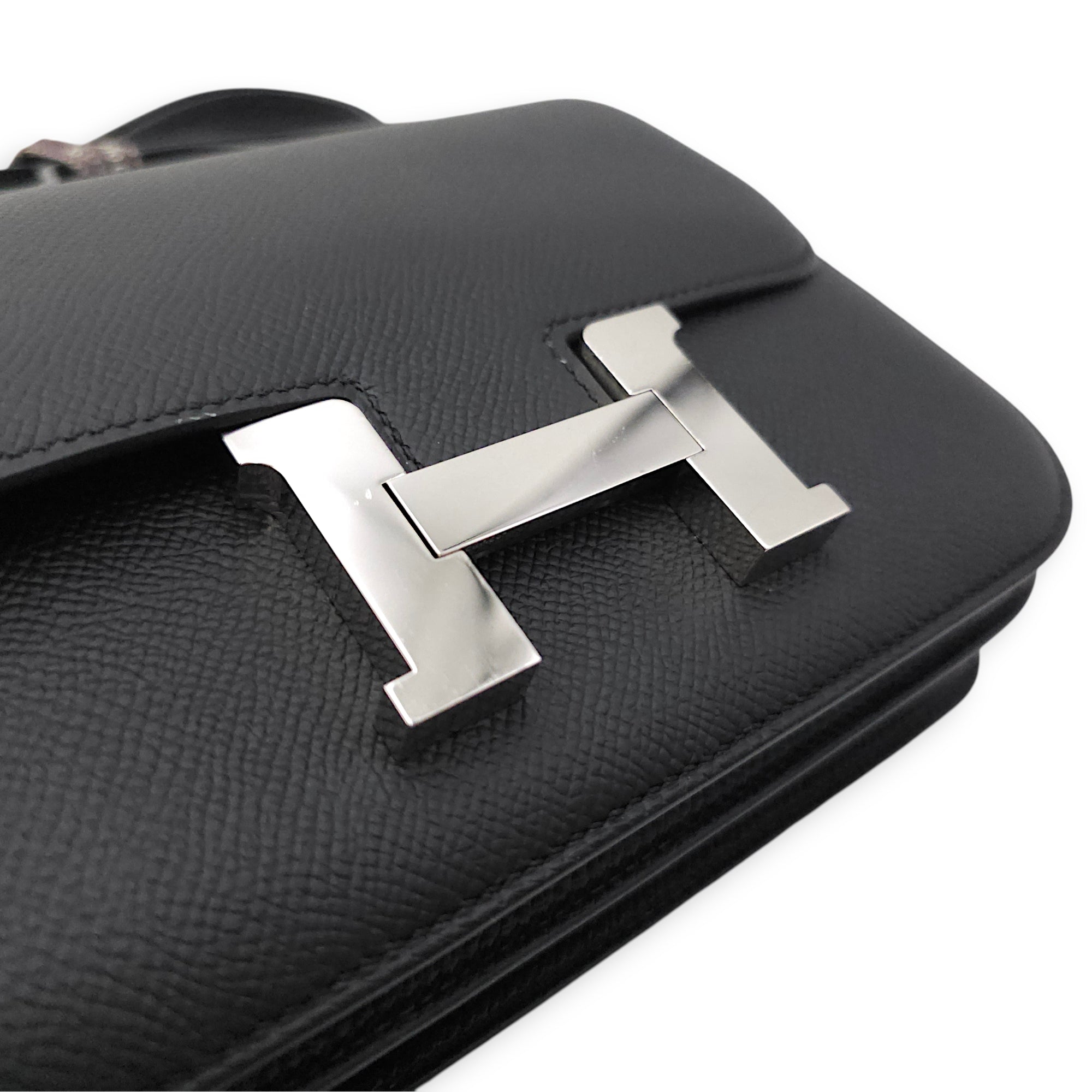 Constance 18 Black in Epsom Palladium hardware CL2601-18345 12