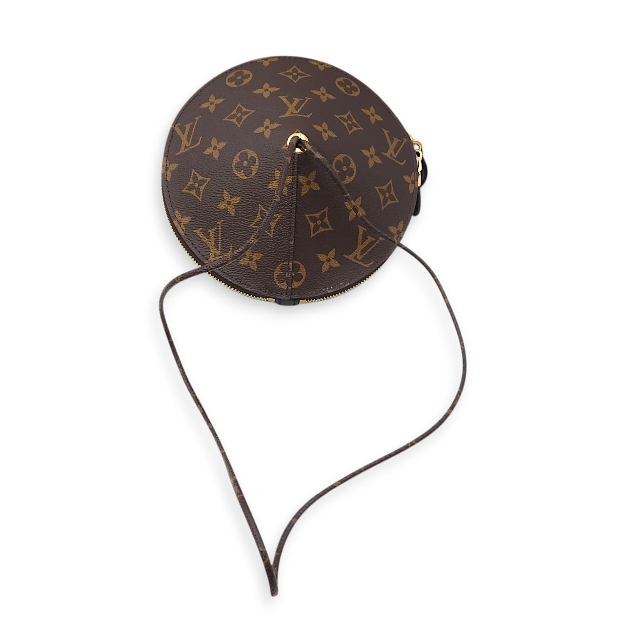 Monogram Toupie Brown Shoulder Bag in Canvas Gold hardware CL2601-18356 9