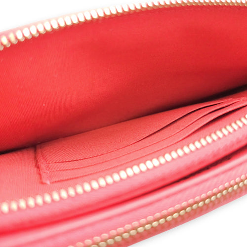 CC Camellia Fushia Pink Long Wallet on Chain in Lambskin Gold hardware CL2601-18360 8