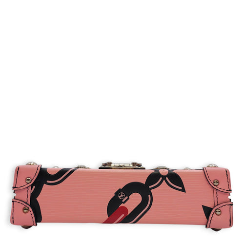 Malle Petite Pink Shoulder Bag in Epi Leather Silver hardware CL2601-18361 5