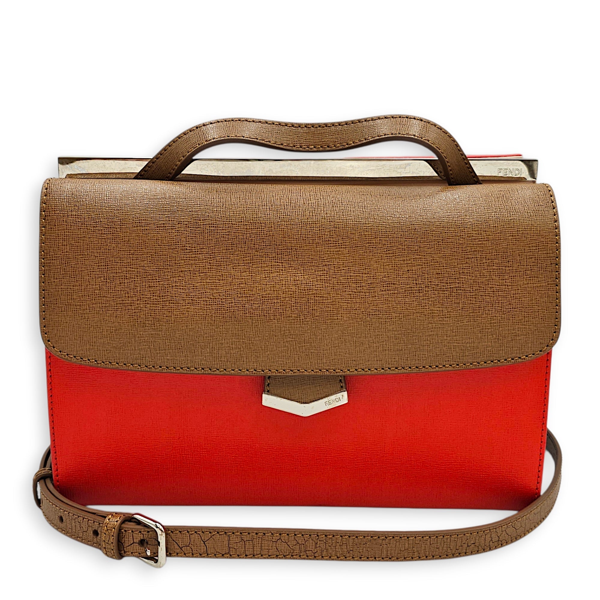 Tri Colour Demi Jour 26 Orange Shoulder Bag in Calfskin Silver hardware CL2601-18380 11