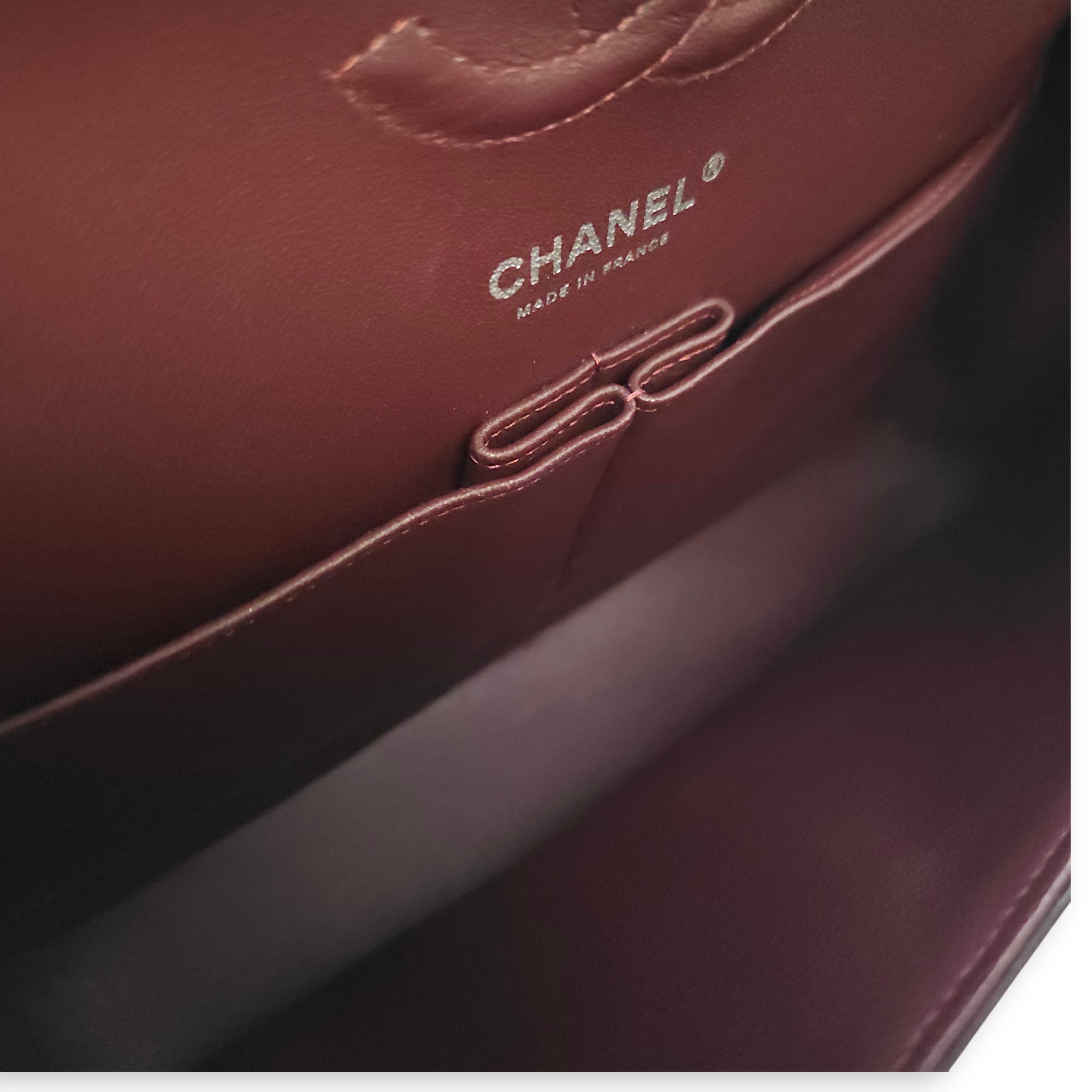 Quilted CC Classic Double Flap Medium Black Shoulder Bag in Lambskin Silver hardware CL2601-18398 6