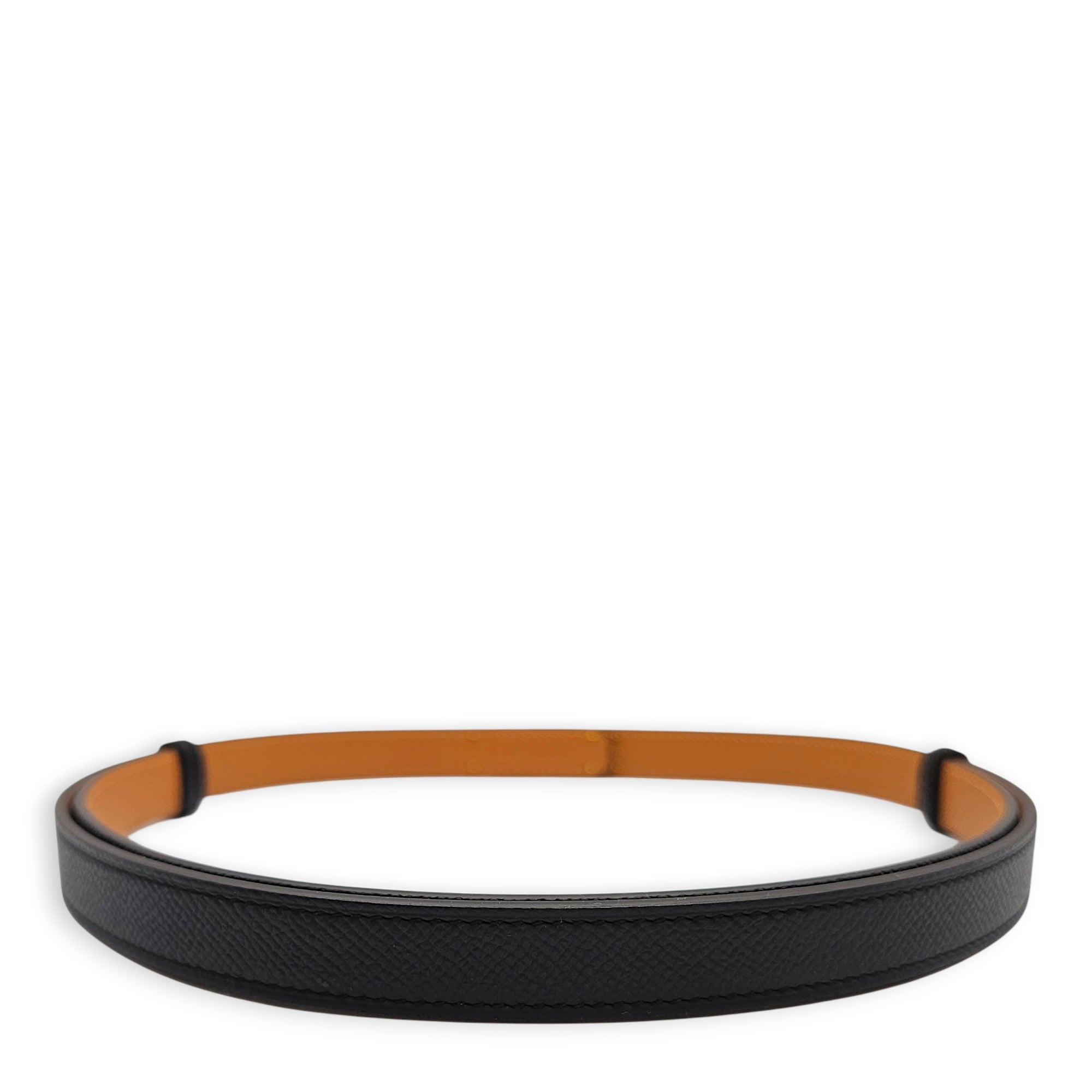 Kelly 18 Belt Black Belt in Epsom Rose Gold hardware CL2601-18422 2