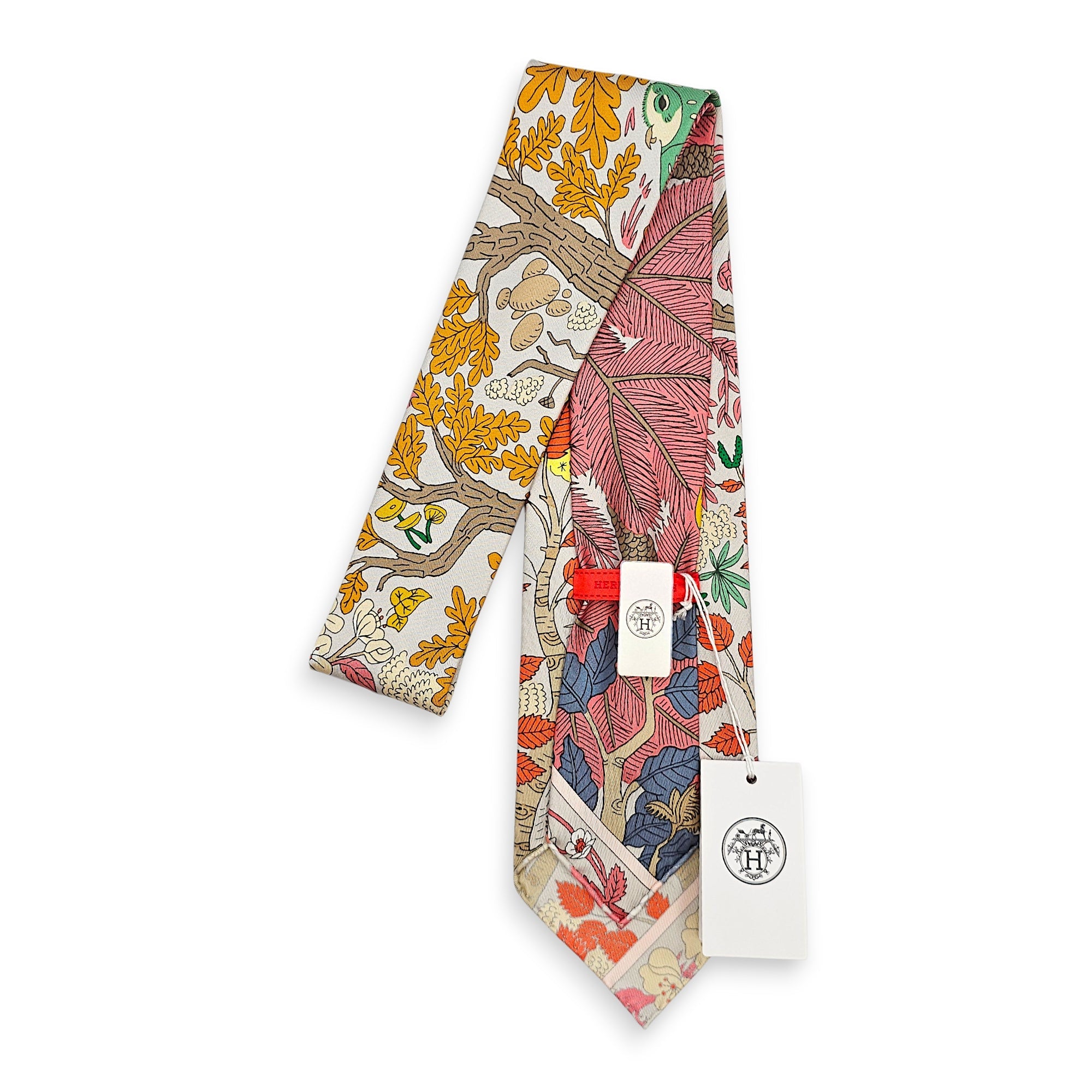 Dans les Bras de Selene tie Vert/Jaune/Corail Tie CL2601-18438 2