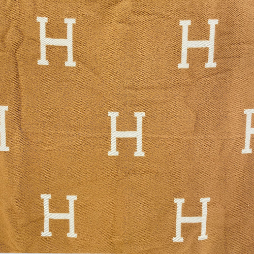 Avalon III Ecru/Camel Throw Blanket