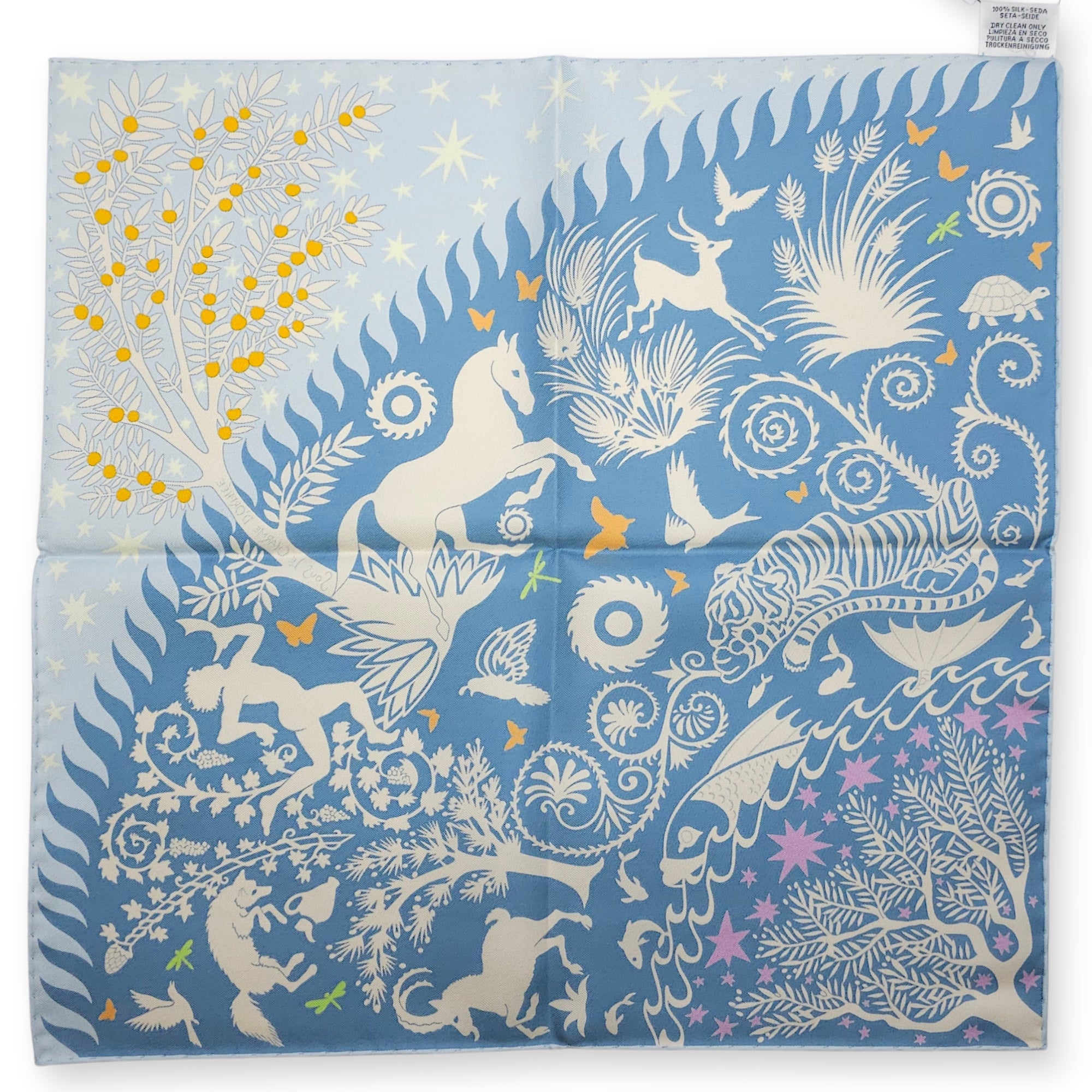 Sous Le Charme D Orphee 45 Blue Jean/Bouton D'or Scarf CL2601-18463 2