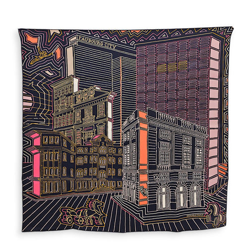 Faubourg City 70 Caban/Rose Vif/Beige Dore Scarf CL2601-18483 1