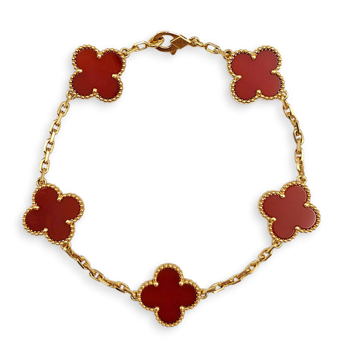 Vintage Alhambra, 5 Motifs Bracelet in Red CL2601-18494 2