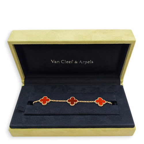 Vintage Alhambra, 5 Motifs Bracelet in Red CL2601-18494 3