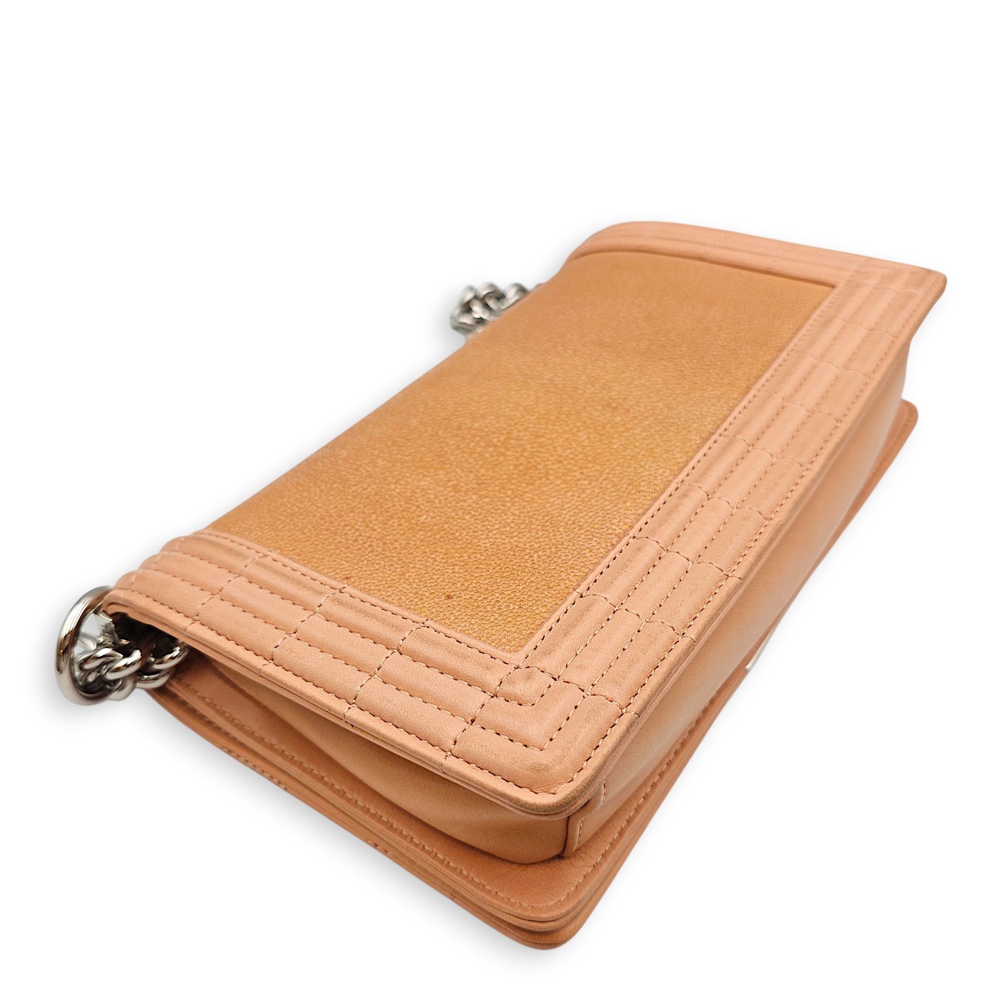 Le Boy Flap Stingray 25 Pink Shoulder Bag in Stingray Silver hardware CL2601-18500 8