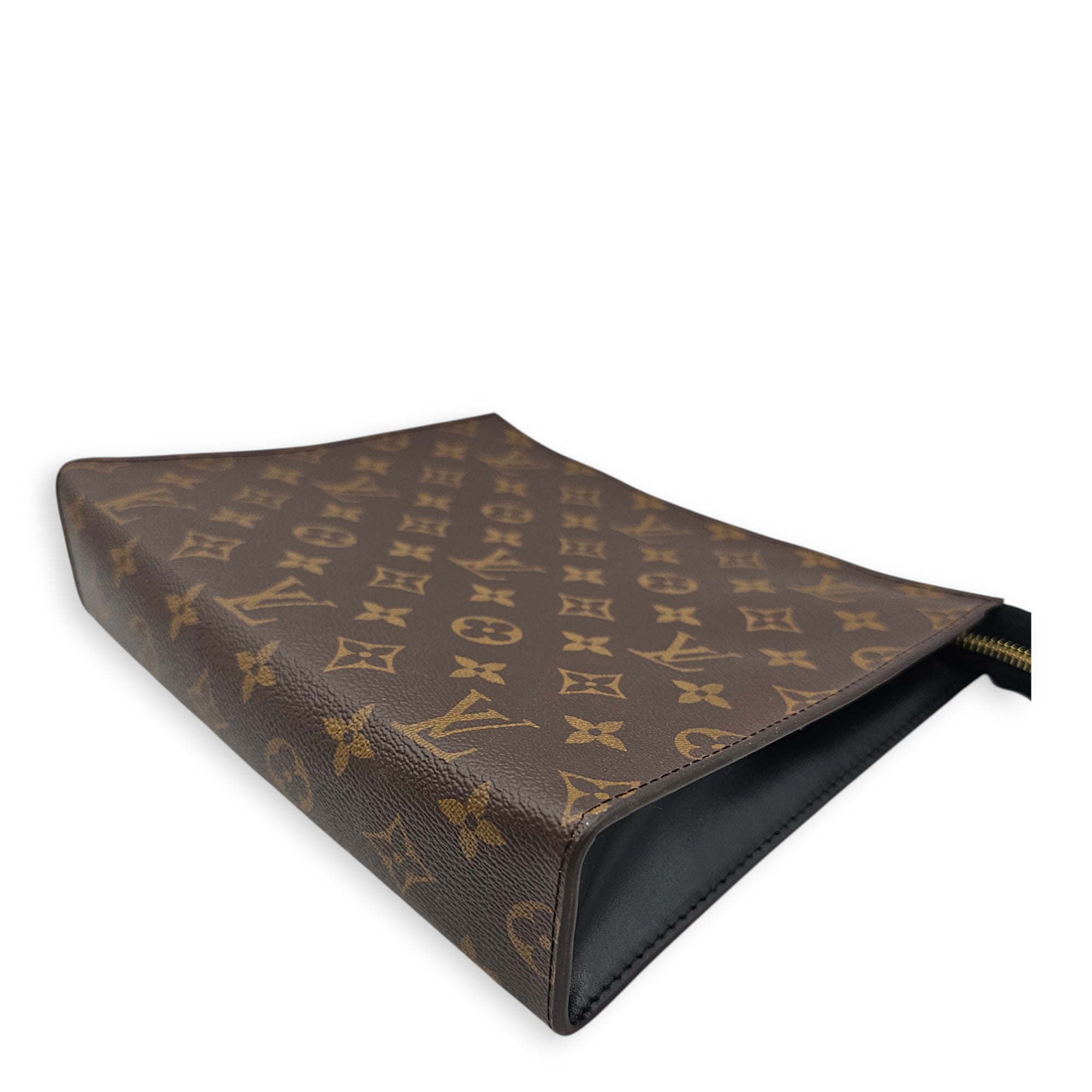 LV Toiletry Pouch 26 Brown Clutch in Canvas Gold hardware CL2601-18508 7