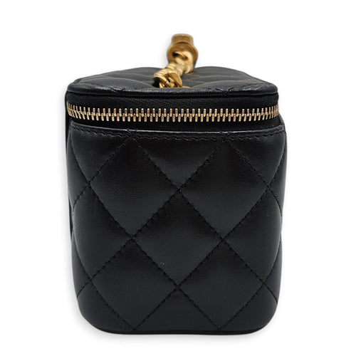 Vanity Case  with Adjustable Chain Black Crossbody Bag in Lambskin Gold hardware CL2601-18509 3