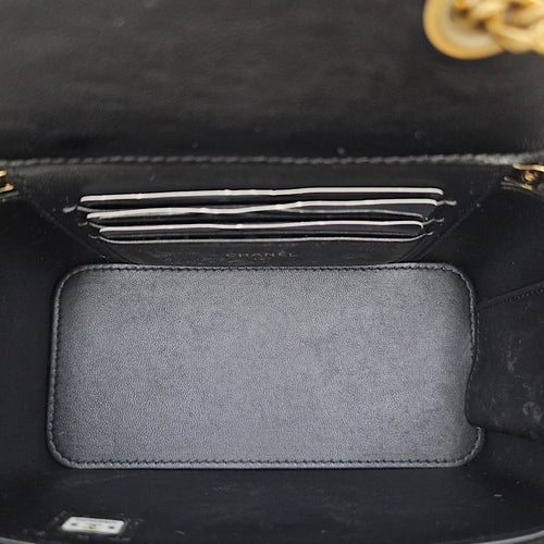 Vanity Case  with Adjustable Chain Black Crossbody Bag in Lambskin Gold hardware CL2601-18509 5