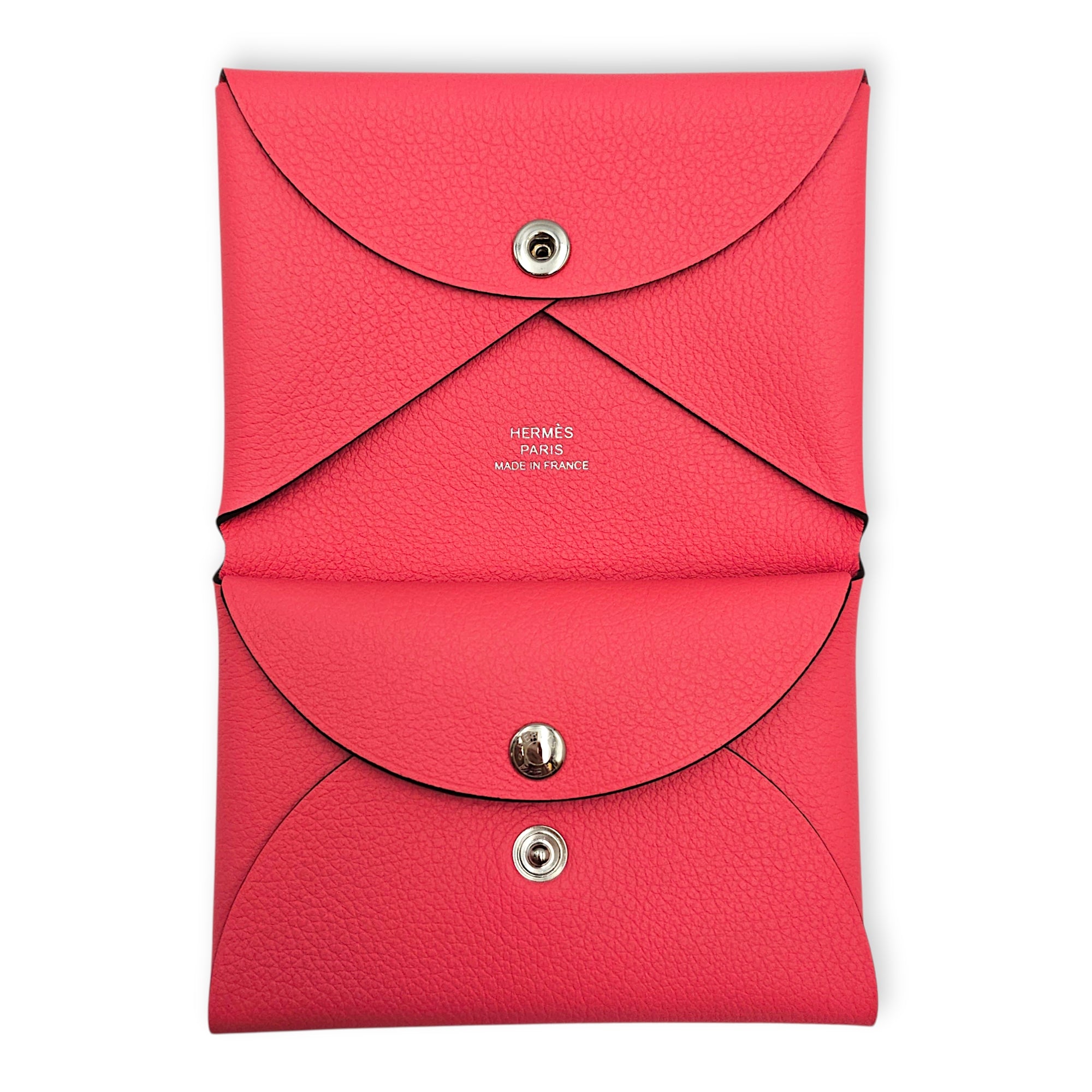 Calvi Duo Rose Azalea Card Holder in Evercolor CL2601-18513 3