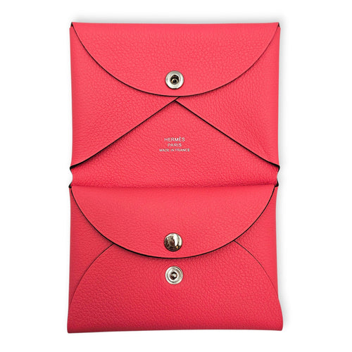 Calvi Duo Rose Azalea Card Holder in Evercolor CL2601-18513 3