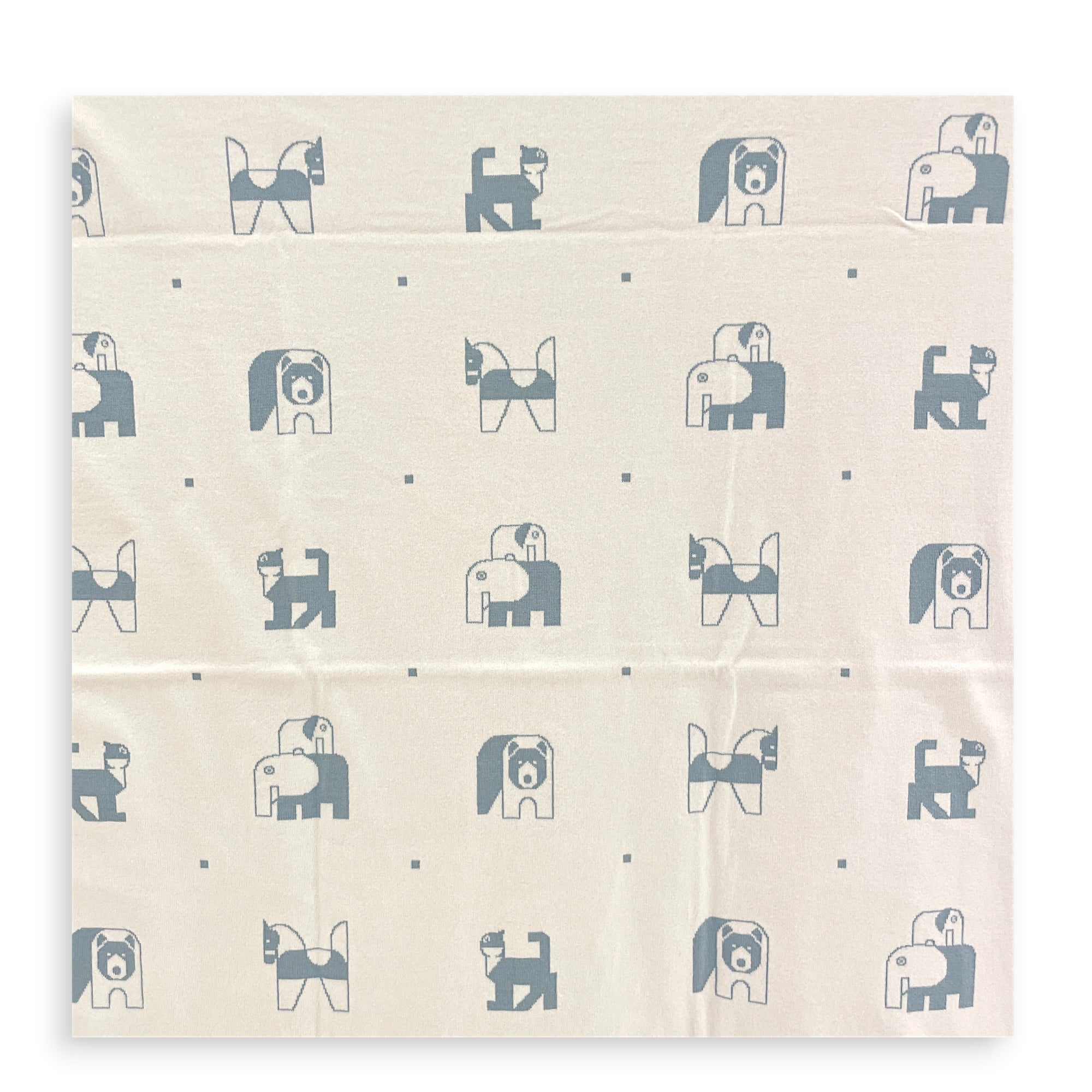 Animaux Blocks blanket Bleu Dragée Homeware CL2601-18520 3