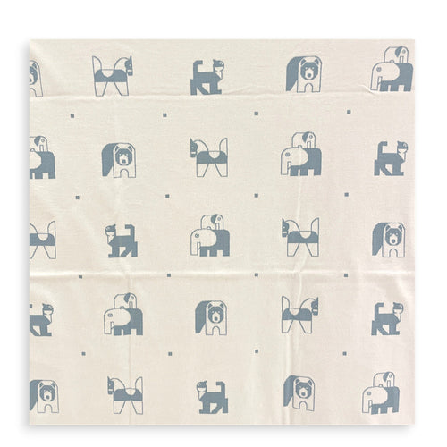 Animaux Blocks blanket Bleu Dragée Homeware CL2601-18520 3